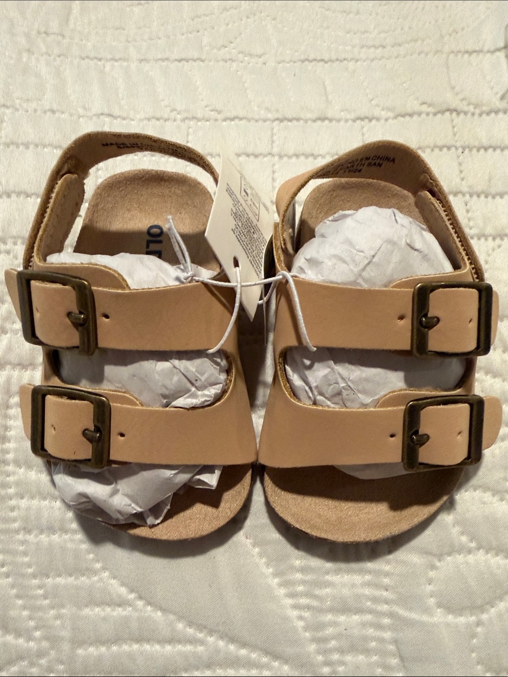 Old Navy Infant Tan Double-Buckle Sandals